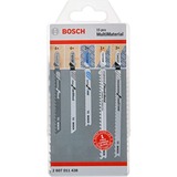 Bosch 2 607 011 438 Lame de scie sauteuse, à chantourner et sabre Lames de scie sauteuse Carbone 15 pièce(s), Jeu de lames de scie Lames de scie sauteuse, Aluminium, Bois dur, Métal, Multicolore, Plastique, Bois tendre, Acier, Bois, Carbone, Gris, 15 pièce(s)