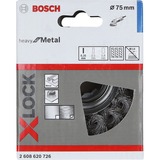 Bosch 2 608 620 726 accessoire pour meuleuse d'angle Brosse coupe Brosse coupe, Moyeu plat, Acier, Bosch, 7,5 cm, Noir, Bleu