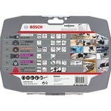 Bosch 2 608 664 624 accessoire d'outil multifonction Jeu de lames, Jeu de lames de scie Jeu de lames, Universel, Bimétal, Acier fin au carbone, 8 pièce(s), Boîte en plastique