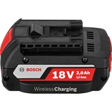 Bosch Batterie GBA 18V 2.0Ah W à induction Professional Noir, Batterie, Lithium-Ion (Li-Ion), 2 Ah, 18 V, Noir, Rouge, 1 pièce(s)