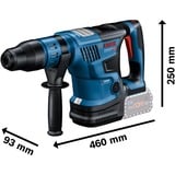 Bosch GBH 18V-36 C Professional 500 tr/min SDS Max 6,1 kg Noir, Bleu, Marteau piqueur Bleu/Noir, Perceuse à poignée pistolet, SDS Max, Sans brosse, 500 tr/min, 3,5 cm, 2900 bpm