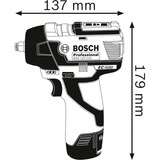 Bosch GDS 10.8 V-EC Professional 3/8" 2600 tr/min 115 N·m Bleu 10,8 V, Percuteuse Bleu/Noir, Douille à choc, Bleu, 3/8", 2600 tr/min, 115 N·m, 1200 tr/min