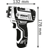 Bosch GSR 12V-15 FC Professional Sans clé 600 g Noir, Bleu, Tournevis Bleu/Noir, Perceuse à poignée pistolet, Sans clé, 1 cm, 3 cm, 1 cm, 1 mm