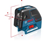 Bosch Laser points et lignes GCL 25 Professional, Laser Cross Ligne Bleu/Noir, 4°, 635 nm (< 1 mW), Niveau à point, Noir, Bleu, 1/4,5/8", 1,5 V