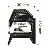 Bosch Laser points et lignes GCL 2-15 Professional, Laser Cross Ligne Bleu/Noir, 15 m, 0,3 mm/m, 4°, Rouge, 650 nm (<1 mW), Niveau de pointage