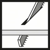 Bosch S 611 DF Sabre saw blade Bimetal 1pièce(s), Lame de scie Sabre saw blade, Panneau aggloméré, Epoxy, Profil, Bois avec clous, Bimétal, 4,3 mm, 10 cm, 1 pièce(s)