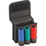 Bosch Sets de douilles Impact Control, Clés mixtes à cliquet Multicolore, Ensemble de douilles, 1/2", Métrique, 17,19,21 mm, 3/16,1/4,9/32,5/16,11/32,3/8,7/16", Acier