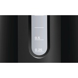 Bosch TWK3A013 bouilloire 1,7 L 2400 W Noir Noir/gris, 1,7 L, 2400 W, Noir, Plastique, Indicateur de niveau d'eau, Arrêt de sécurité en cas de surchauffe