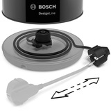Bosch TWK3P423 bouilloire 1,7 L 2400 W Noir Noir, 1,7 L, 2400 W, Noir, Acier inoxydable, Indicateur de niveau d'eau, Sans fil