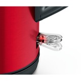 Bosch TWK4P434 bouilloire 1,7 L 2400 W Noir, Rouge Rouge/gris, 1,7 L, 2400 W, Noir, Rouge, Acier inoxydable, Indicateur de niveau d'eau, Arrêt de sécurité en cas de surchauffe
