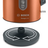 Bosch TWK4P439 bouilloire 1,7 L 2400 W Noir, Or Bronze/gris, 1,7 L, 2400 W, Noir, Or, Acier inoxydable, Indicateur de niveau d'eau, Arrêt de sécurité en cas de surchauffe