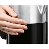 Bosch TWK8613 bouilloire 1,5 L 2400 W Noir Noir/Argent, 1,5 L, 2400 W, Noir, Thermostat réglable, Indicateur de niveau d'eau, Arrêt de sécurité en cas de surchauffe