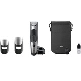 Braun HC5090 Noir, Argent, Tondeuse Argent/Noir, Noir, Argent, 3 mm, 3,5 cm, AC/Batterie, 50 min, Batterie intégré