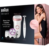 Braun Silk-épil 9 9/980 SensoSmart 40 pince(s) Or rose, Blanc, Appareil à épiler Blanc/Or rose, Or rose, Blanc, 40 pince(s), Intégré, 2 h, 50 min