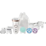 Braun Silk-épil 9 Skin Spa 9-961v Bronze, Blanc 40 pince(s), Appareil à épiler Blanc/Bronze, Bronze, Blanc, 40 pince(s), Abdomen, Arrière de la cuisse, Bikini, Fessiers, Coffre, Cuisse avant, Intérieur des avant-bras,..., Exfoliation, Énergie, 100 - 240 V