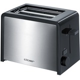 Cloer Toaster 3210 grille-pain 2 part(s) Noir, Argent Aluminium/Noir, 2 part(s), Noir, Argent