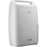 DeLonghi DEX210 2,1 L 37 dB Blanc, Déshumidificateur Blanc, 230 V, 50 Hz, 2 - 30 °C, 334 mm, 220 mm, 508 mm