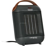 DeLonghi HFX30C18.AG Intérieure Noir, Gris 1800 W Chauffage de ventilateur électrique, Radiateur soufflant anthracite, Chauffage de ventilateur électrique, Vitrocéramique, Intérieure, Sol, Noir, Gris, Rotatif