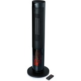 Domo DO7345H appareil de chauffage Intérieur Noir 2000 W, Radiateur soufflant Noir, Vitrocéramique, 24 h, Intérieur, Sol, Noir, LED
