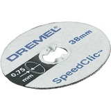 Dremel EZ SpeedClic : disques à tronçonner fins., Disque de coupe Disque de meulage, Métal, 35000 tr/min, 3,8 cm, 0,75 mm, 5 pièce(s)