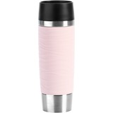 Emsa Waves Grande 500 ml Noir, Rose, Acier inoxydable Acier inoxydable, Gobelet Rose, Noir, Rose, Acier inoxydable, Silicone, Acier inoxydable, Acier inoxydable, Polypropylène (PP), 4 h, 8 h
