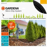 GARDENA Kit pour rangées de plantes de 25 m M avec programmateur, Automate d'irrigation Noir, 13012-20