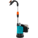 GARDENA Pompe à eau de pluie, Pompe submersible et pression Turquoise/Noir, 1749-20, batterie incluse