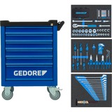 GEDORE WSL-M-TS-172 Acier inoxydable, Chariot à outils Bleu/Noir, Acier inoxydable, Bleu, 6 tiroir(s), 625 mm, 903 mm, 510 mm