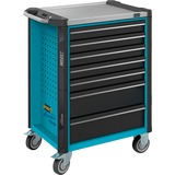 Hazet 179NX-7 chariot d'outils Métal, Plastique, Acier inoxydable, Chariot à outils Bleu/Noir, Métal, Plastique, Acier inoxydable, Noir, Bleu, 5 tiroir(s), 2 tiroir(s), Tiroirs télescopiques sur roulements à billes, 540 kg