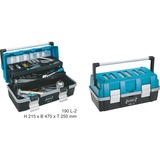 Hazet 190L-2 boite à outils Boîte à outils Plastique Noir, Bleu Bleu/Noir, Boîte à outils, Plastique, Noir, Bleu, Charnière, 250 mm, 470 mm