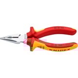 KNIPEX Pince combinée à becs pointus VDE 0826145, Pinces Rouge/Jaune, Isolation jusqu'à 1000 V