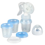 Philips Tire-lait manuel avec 3 pots, Pompe à lait Blanc/Bleu, Manuel, Bleu, Blanc
