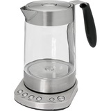 ProfiCook PC-WKS 1020 G bouilloire 1,7 L 3000 W Noir, Acier inoxydable Acier inoxydable, 1,7 L, 3000 W, Noir, Acier inoxydable, Verre, Acier inoxydable, Thermostat réglable, Sans fil