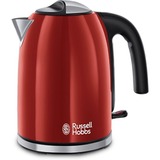 Russell Hobbs 20412-70 bouilloire Noir, Rouge, Acier inoxydable Rouge/en acier inoxydable, Noir, Rouge, Acier inoxydable, Indicateur de niveau d'eau, Filtrage
