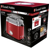 Russell Hobbs Retro Ribbon Rouge 21680-56, Grille-pain Rouge/en acier inoxydable