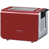 Siemens Toaster TT86104 sensor for senses, Grille-pain Rouge/Argent, Vente au détail