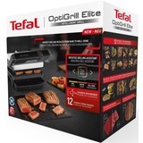 Tefal Optigrill Elite GC750D grill à contact électrique Argent/Noir, Acier inoxydable