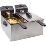 Tristar Friteuse FR-6937 Acier inoxydable/Noir, 2x 3 litre