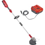 WOLF-Garten Tondeuse à gazon sans fil LYCOS 40/300 T 30CM SE, Coupe-herbe Rouge/gris, Coupe-bordures, 30 cm, Lame et fil de nylon, Poignée rectangulaire, Aluminium, Noir, Rouge, Batterie