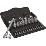 Wera 8100 SA 11 Zyklop Jeu de cliquets métalliques, 28 pièces, Set d'outils Levier à cliquet, entraînement 1/4