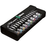 Wera 8100 SA 11 Zyklop Jeu de cliquets métalliques, 28 pièces, Set d'outils Levier à cliquet, entraînement 1/4