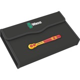 Wera 8100 SB VDE 1 Jeu de cliquets Zyklop, Set d'outils Rouge/Jaune, 17 pièces, isolées, avec levier d'inverseur, 3/8" drive, métrique
