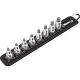 Wera Ceinture B 2 Jeu de douilles à six pans Zyklop, 3/8", 8 pièces, Clés mixtes à cliquet Noir/Argent, avec fonction de maintien