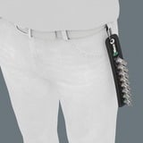 Wera Ceinture B 2 Jeu de douilles à six pans Zyklop, 3/8", 8 pièces, Clés mixtes à cliquet Noir/Argent, avec fonction de maintien