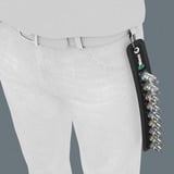 Wera Ceinture B 3 TORX® HF Zyklop Jeu de capuchons d'embouts TORX, Clés mixtes à cliquet Noir/Argent, avec fonction de maintien, 3/8" drive, 9 pièces