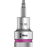 Wera Embouts à douille TORX® HF Zyklop à emmanchement 1/2" avec fonction de retenue, Clés mixtes à cliquet TX20 x 60mm
