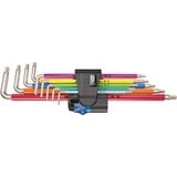 Wera Jeu de clés Allen TORX 3967/9 TX SXL Multicolore HF Inox 1, Tournevis 9 pièces, TORX T8 à T40