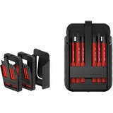 Wiha Jeu d'embouts slimBit electric 43161, Set d'embouts de vissage Rouge