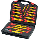 Wiha Jeu de clés isolées 6-32 mm, Clé plate Rouge/Jaune, Coffret de 20 pièces