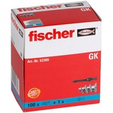 fischer GK Screw Anchors & Wall Plugs, Cheville Gris clair, Nylon, Blanc, 2,2 cm, 4 mm, 5 mm, 100 pièce(s)
